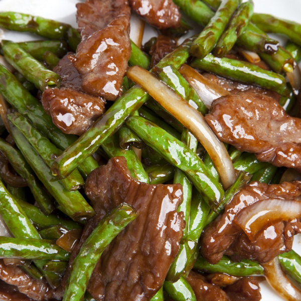 Order 16. String Beans with Beef food online from Big Chopsticks store, Costa Mesa on bringmethat.com