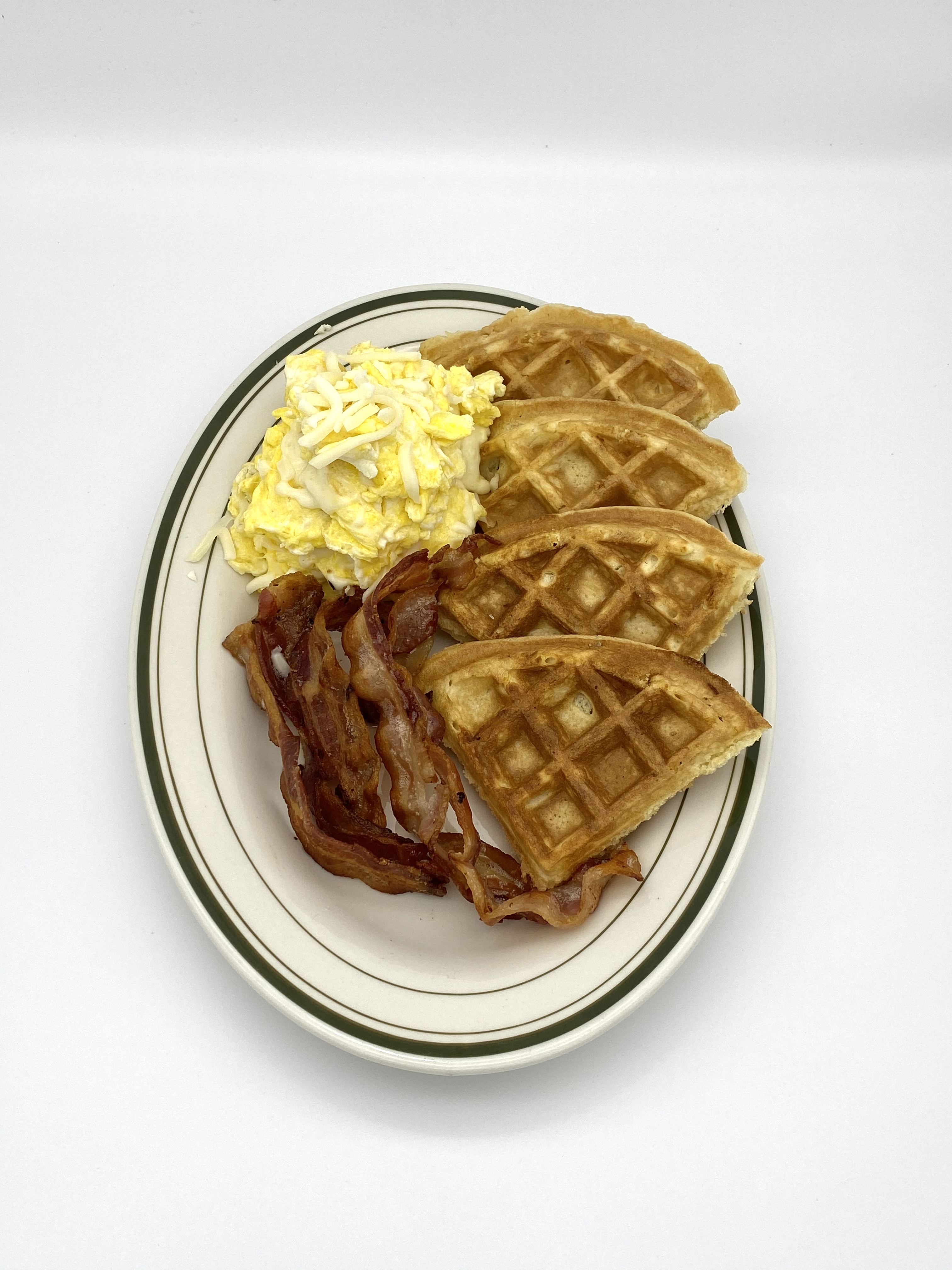 Order Waffle eggs & bacon  food online from Tacos Y Jugos Genesis store, Elmhurst on bringmethat.com