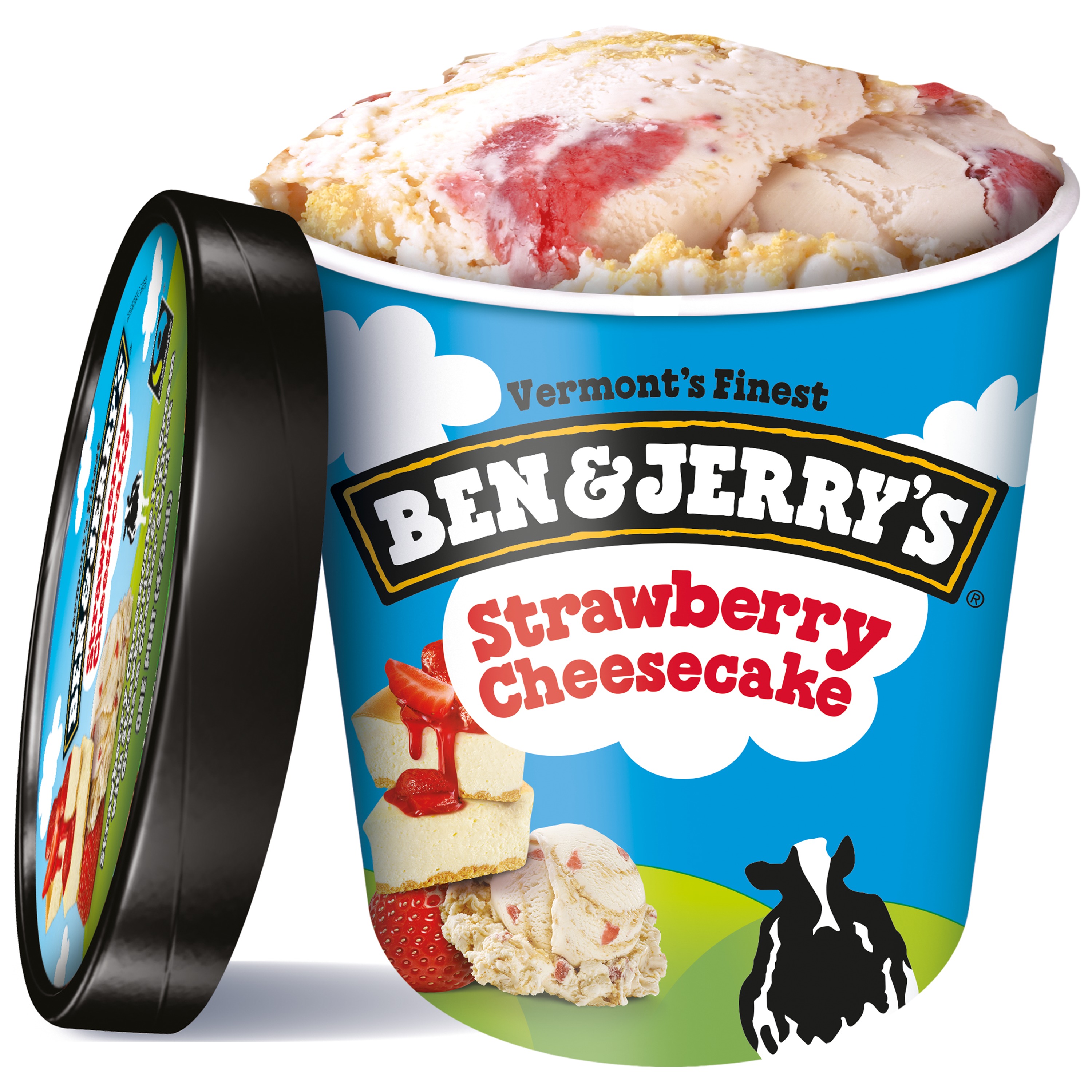 Order Ben & Jerry's Strawberry Cheesecake Pint food online from The Ice Cream Shop store, San Diego on bringmethat.com