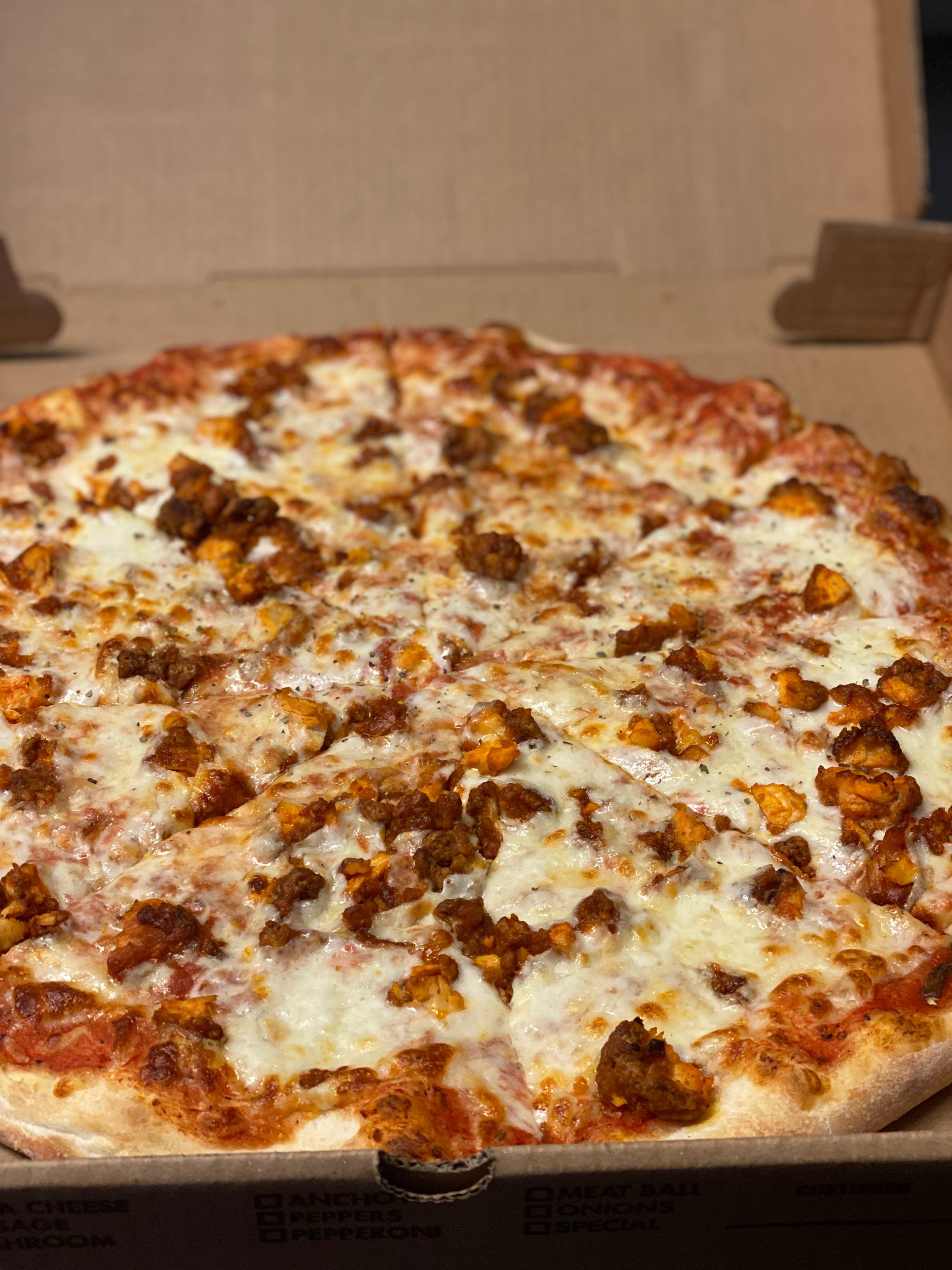 Order Chicken Parm Pizza - Small food online from Four Brothers Pizza store, Westport on bringmethat.com