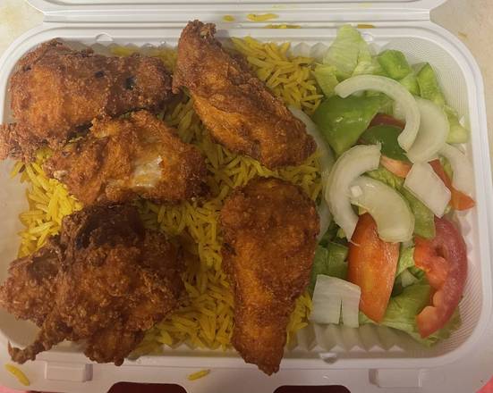 Order Hot Wing Zings Over Rice (6 pcs) food online from Kennedy Fried Chicken store, Monticello on bringmethat.com