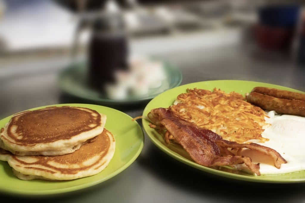 Order All American Breakfast with Pancakes food online from Sgt. Peppers Cafe store, Edwardsville on bringmethat.com