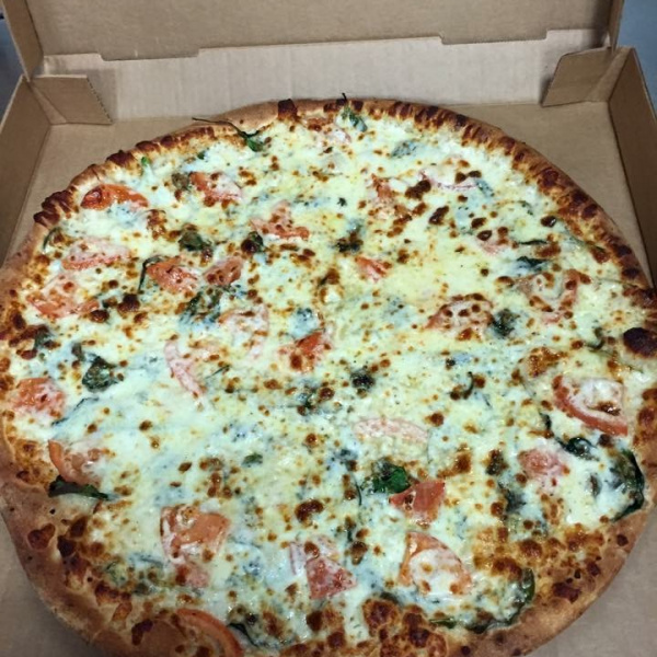 Order Roma Spinach Pizza food online from Ricky's New York Pizza store, Durham on bringmethat.com