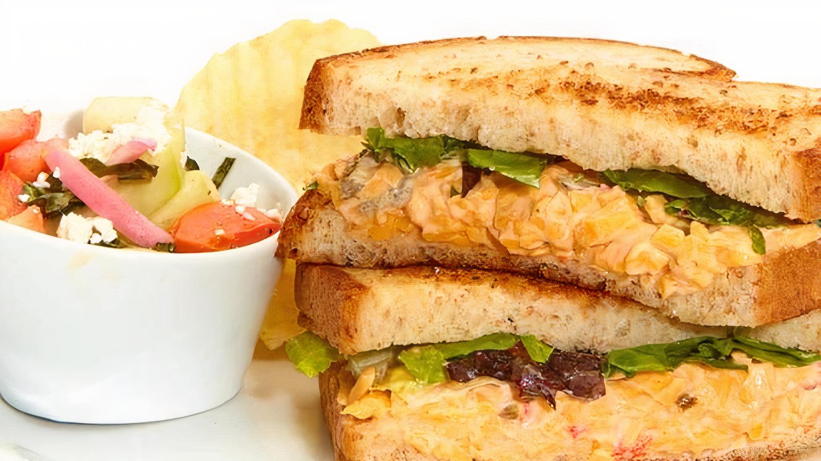 Order Spicy Pimento Cheese Sandwich food online from Taziki Cafe store, Tuscaloosa on bringmethat.com