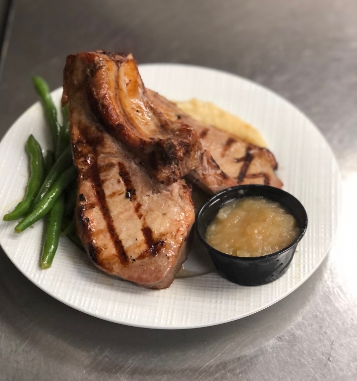 Order Gluten Free Twisted Pork Chop _ food online from The Grapevine Restaurant & Catering store, Buffalo on bringmethat.com