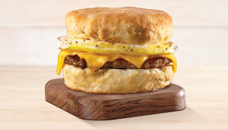 Order Biscuit - Sausage, Egg  & Cheese (565cal) food online from Quickchek store, Lake Hopatcong on bringmethat.com