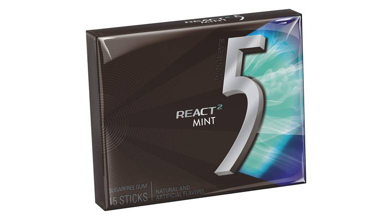 Order Wrigley'S 5 Gum React Mint Sugar-Free Gum -15 Packs food online from Red Roof Market store, Lafollette on bringmethat.com