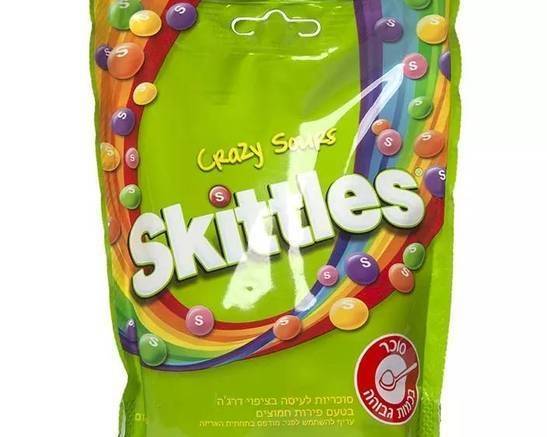 Order Skittles Sours Large food online from Fialkoff Kosher Pizza store, Lawrence on bringmethat.com