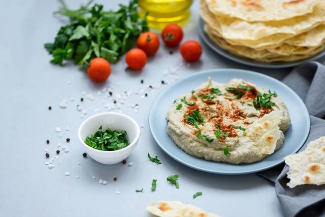 Order Baba Ganoush + 2 Pita food online from Köy Grill store, Marlboro on bringmethat.com