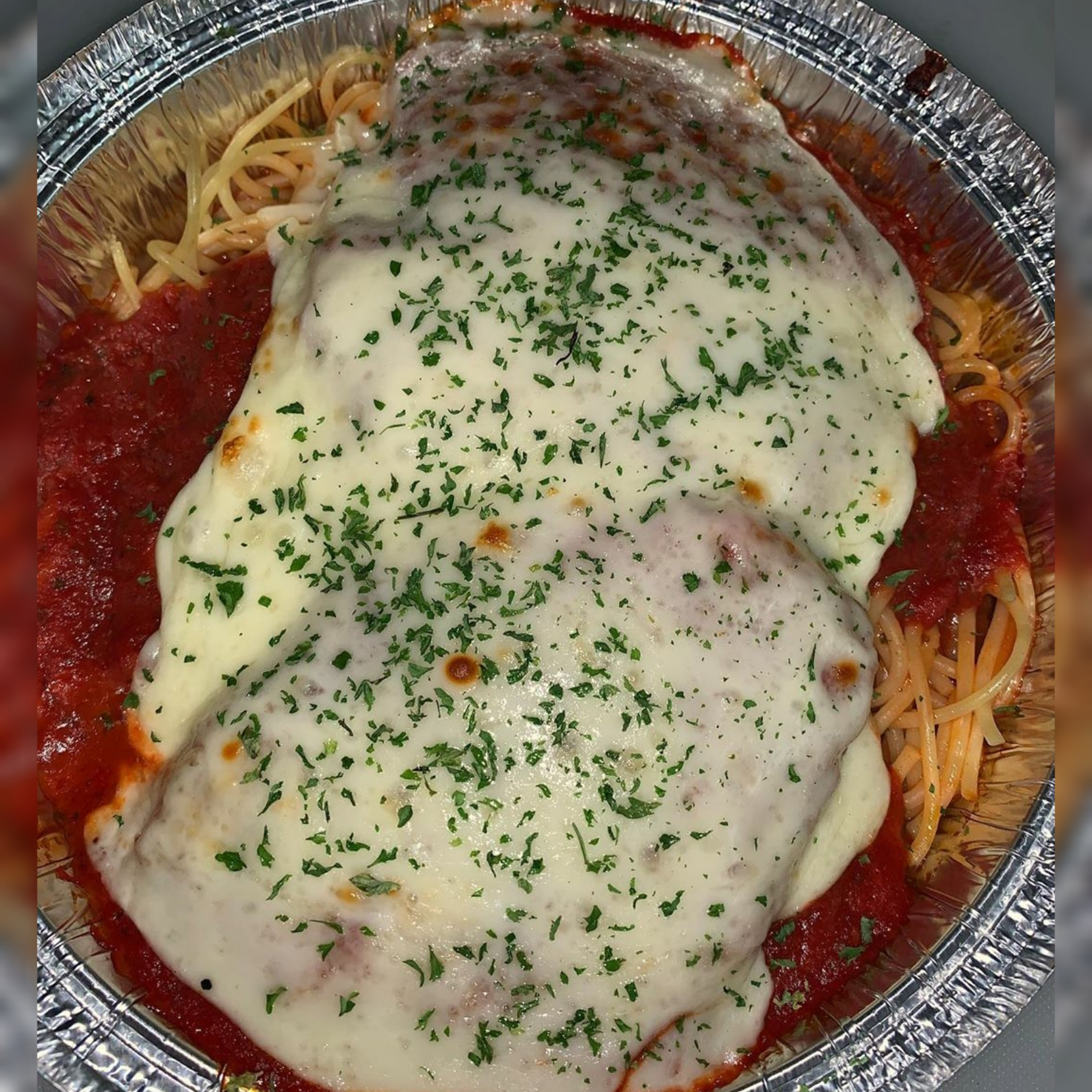 Order Chicken Parmigiana food online from Pizza Party Time store, Ridgefield on bringmethat.com