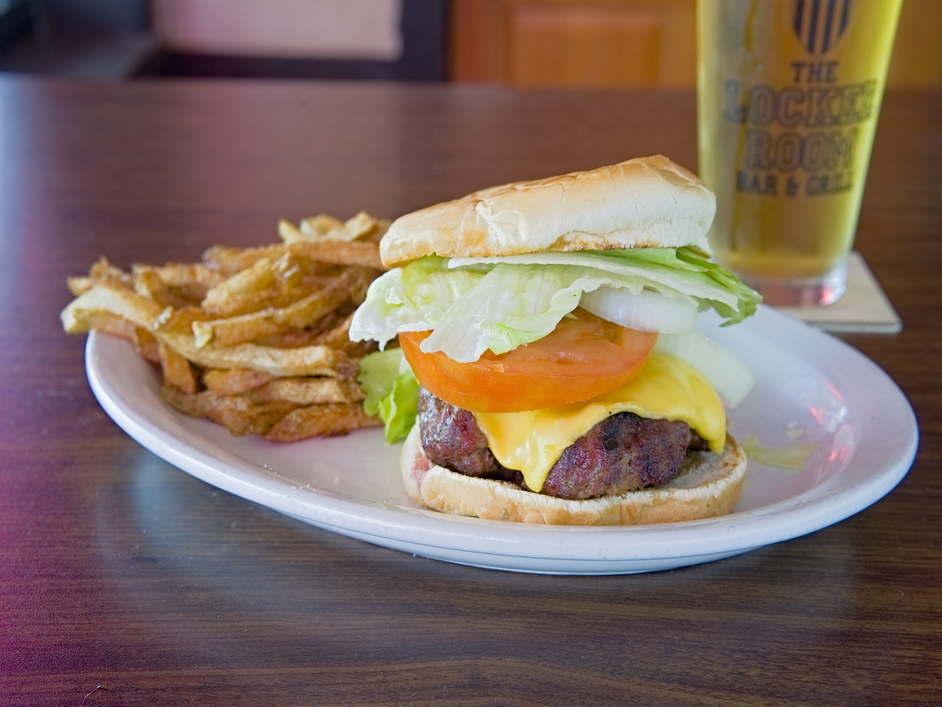 Order All American Burger food online from Locker Room Bar & Grill store, Broadview Heights on bringmethat.com