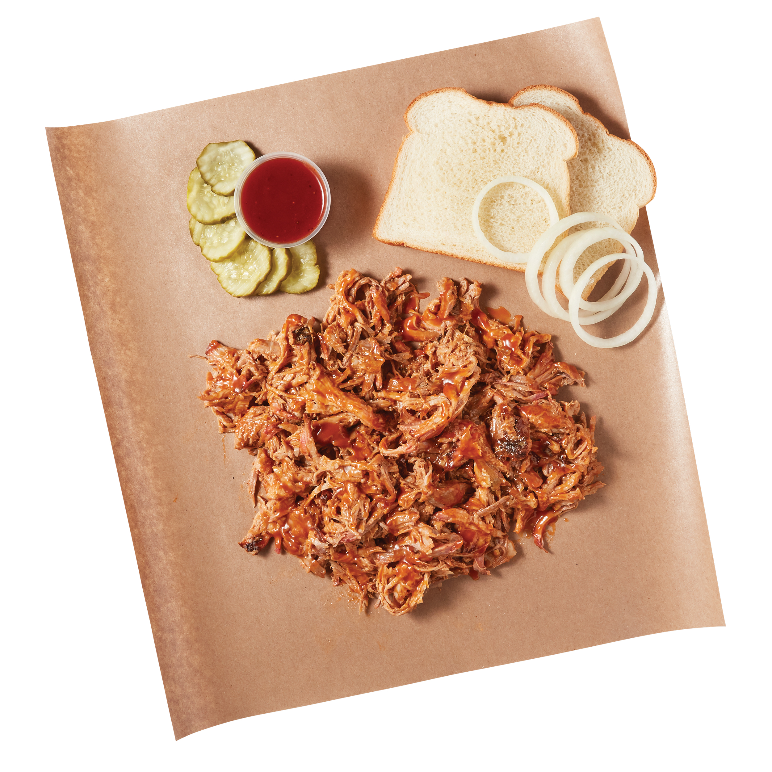 Order Sauced Natural Pulled Pork food online from True Texas BBQ store, Magnolia on bringmethat.com