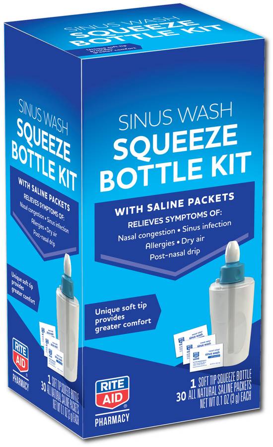 Order Rite Aid Nasal Relief Sinus Wash With Saline Packets (1 ct) food online from Rite Aid store, Mount Vernon on bringmethat.com
