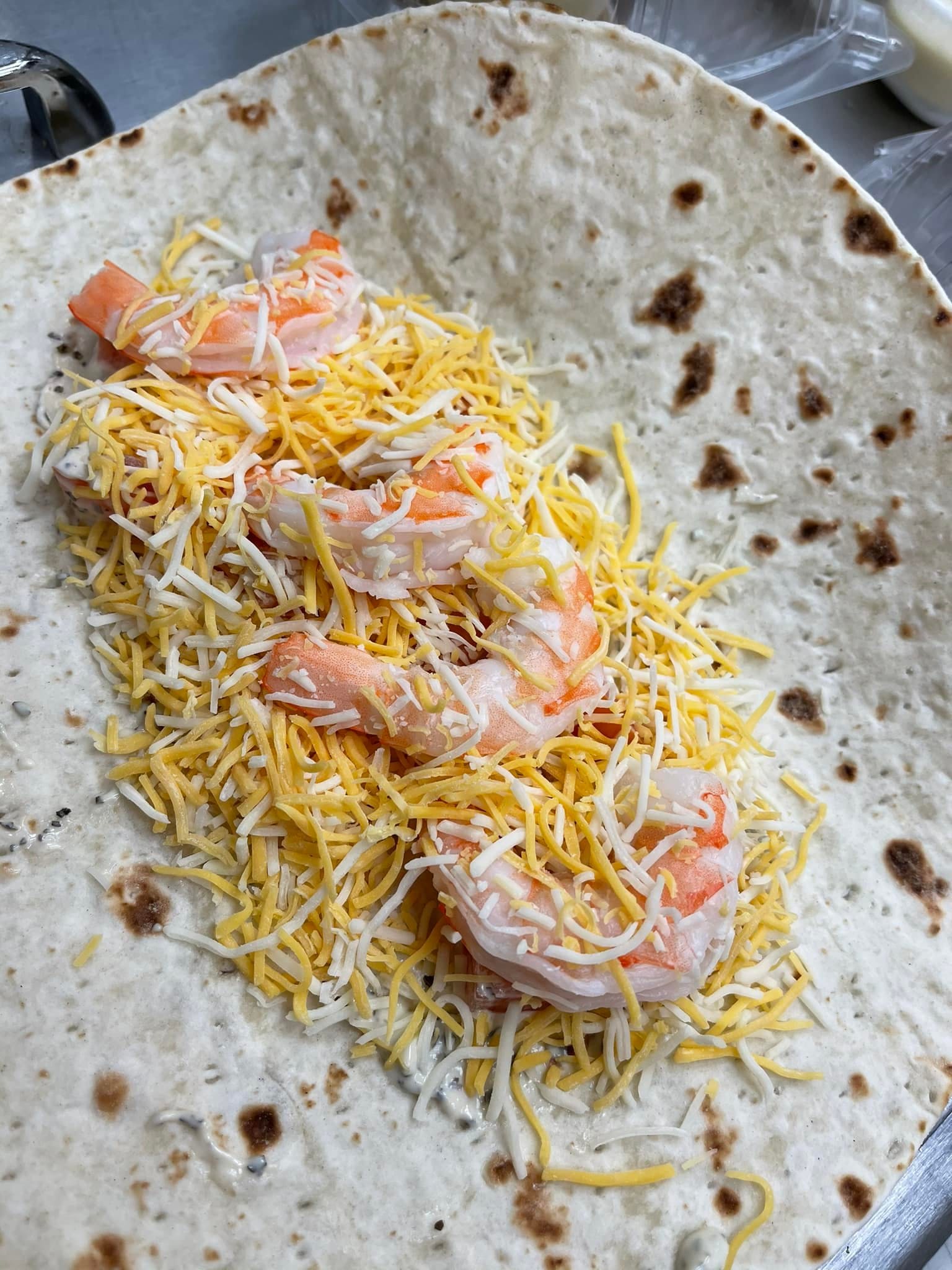 Order Shrimp Quesadilla - Quesadilla food online from Sandella Flatbread Cafe store, Washington on bringmethat.com