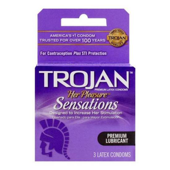 Order Trojan Condoms - Her Pleasure food online from IV Deli Mart store, Goleta on bringmethat.com
