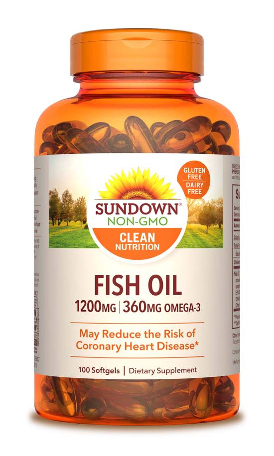 Order Sundown Naturals Fish Oil Softgels Extra Strength 1200mg (100 ct) food online from Rite Aid store, Palm Desert on bringmethat.com