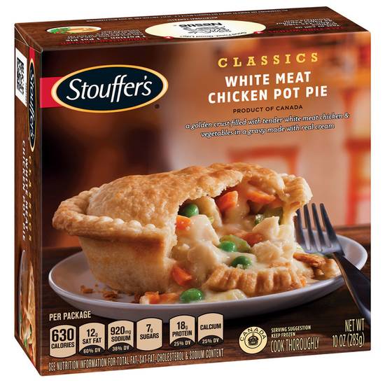 Order Stouffer's Frozen White Meat Chicken Pot Pie Meal 10oz food online from Everyday Needs by Gopuff store, Omaha on bringmethat.com