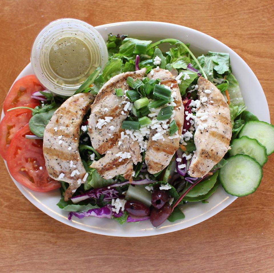 Order Tawook Salad food online from Aladdin's Eatery store, Pittsburgh on bringmethat.com