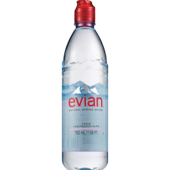 Order Evian Drinking Water SPRING Single Bottle (750 ML) food online from Cvs store, LA FOLLETTE on bringmethat.com