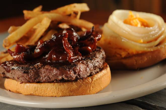 Order Backyard BBQ Burger food online from Rafferty’S Restaurant store, Lexington on bringmethat.com