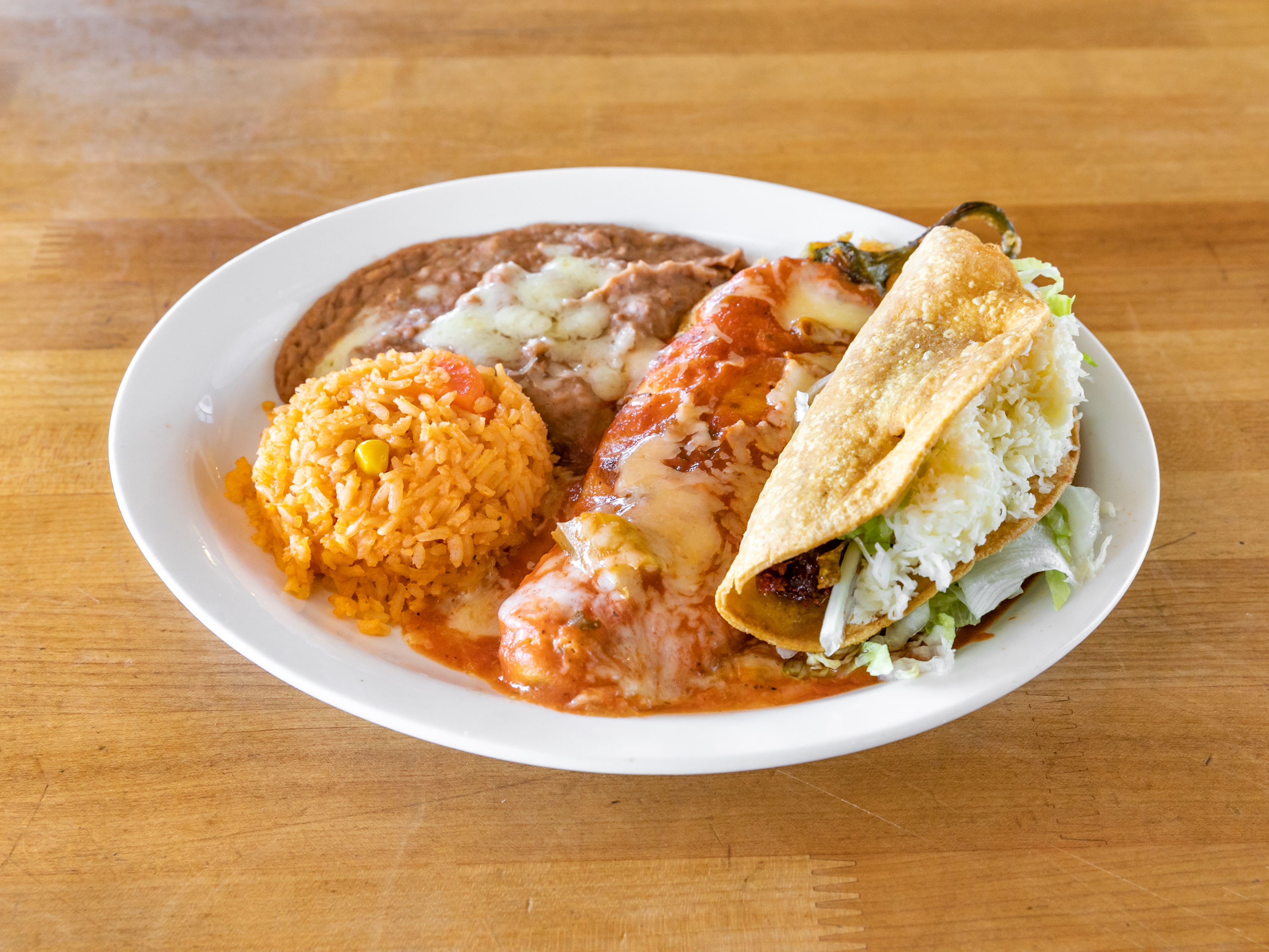 Order Chile Relleno and Taco Combination food online from Casa Don Diego store, Chula Vista on bringmethat.com