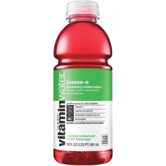 Order Vitaminwater Breeze E Strawberry Watermelon food online from Deerings Market store, Traverse City on bringmethat.com