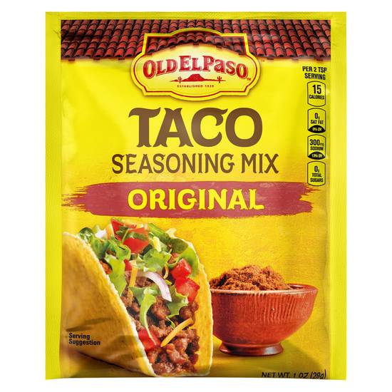 Order Old El Paso Original Taco Seasoning 1oz food online from Everyday Needs by Gopuff store, San Leandro on bringmethat.com