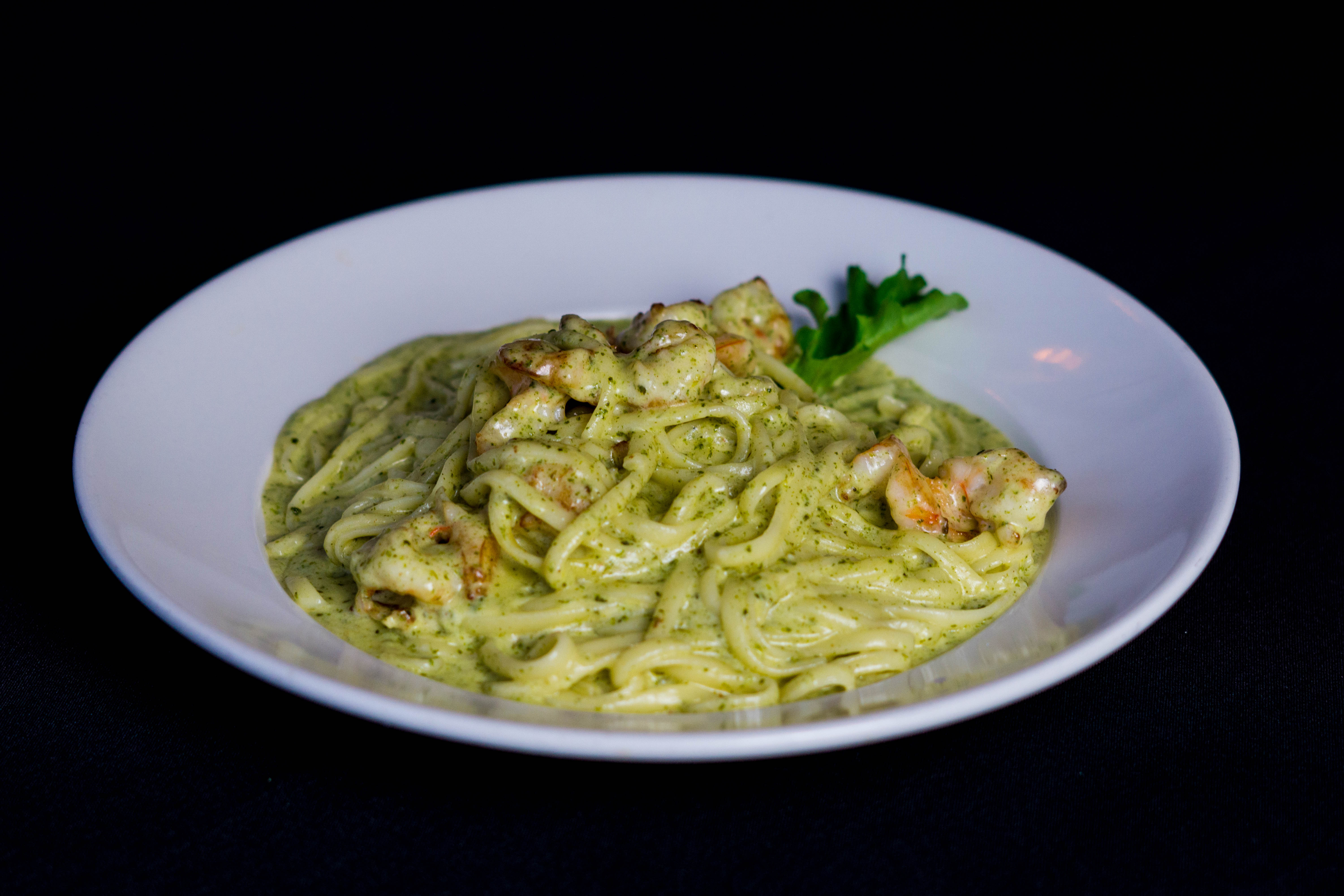 Order Pesto with Shrimp food online from Andrea's Italian Restaurant store, Dallas on bringmethat.com