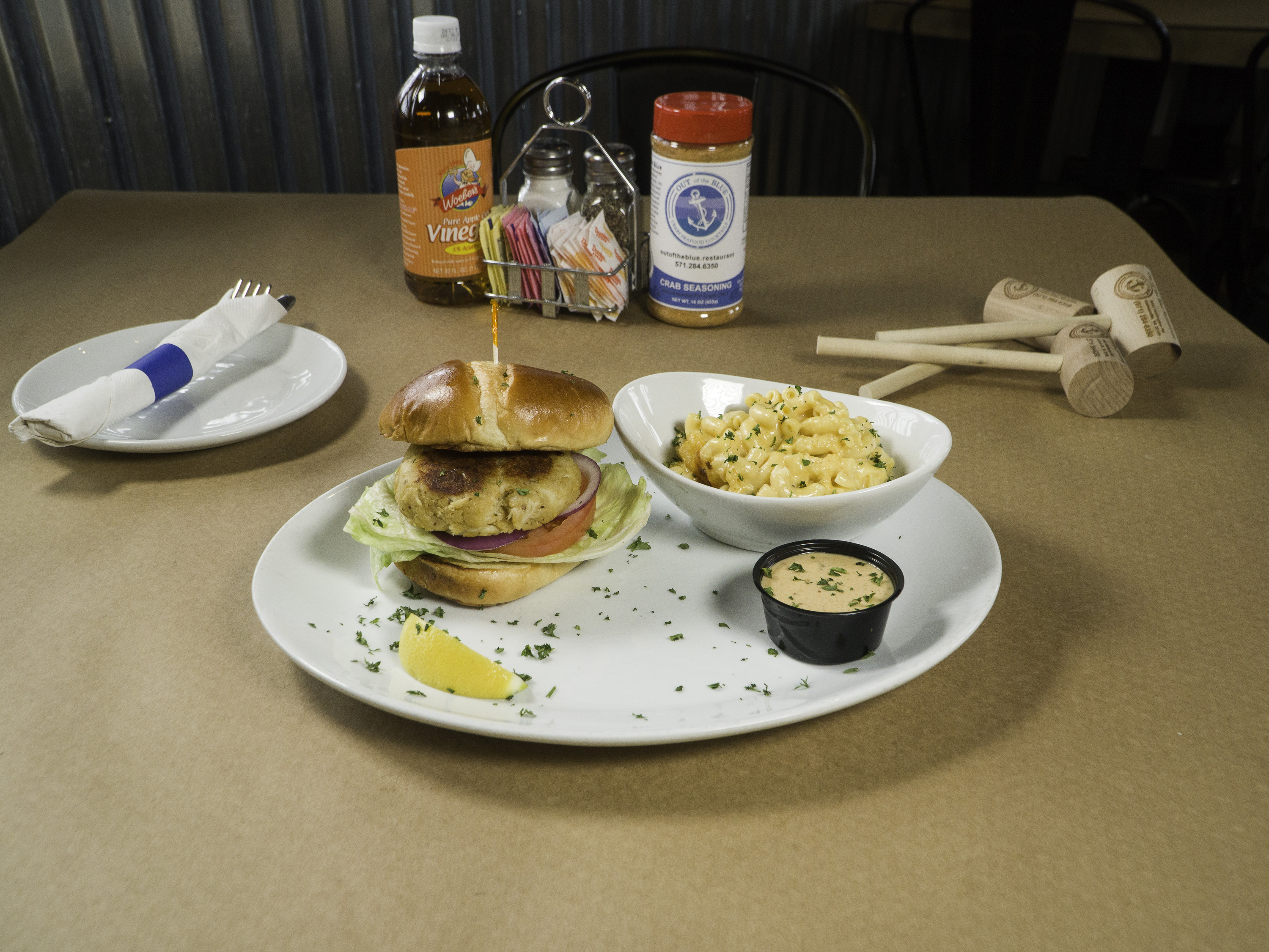 Order Crab Cake Sandwich food online from Out Of The Blue store, Gainesville on bringmethat.com
