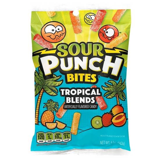 Order Sour Punch Bites, Tropical Blends Candy food online from Exxon Food Mart store, Port Huron on bringmethat.com