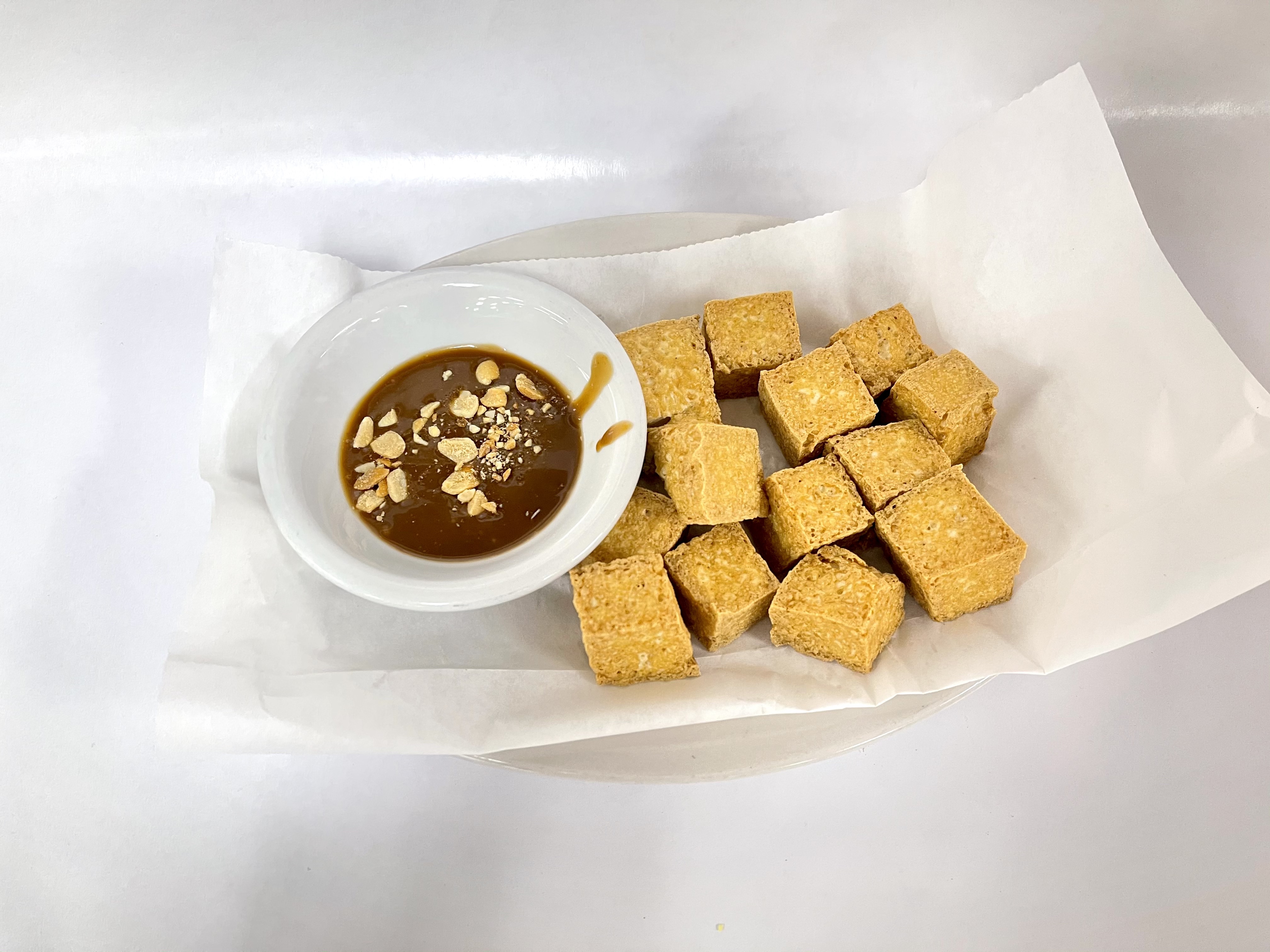 Order Dau Hu Chien Gion - Deep Fried Tofu food online from Joyful House store, Saint Louis on bringmethat.com