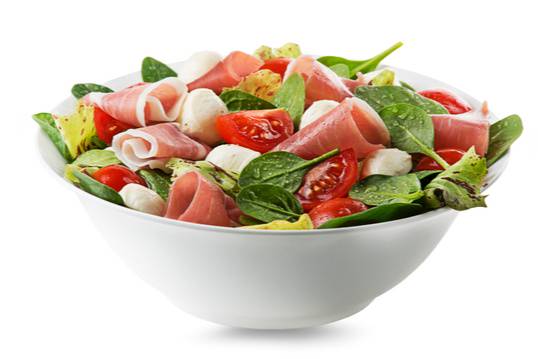 Order Ham, Salami, & Fried Cappicola Salad Bowl food online from Exquisite Bowls store, Jeannette on bringmethat.com