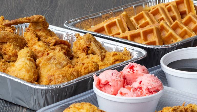 Order Fried Chicken & Waffles for 4 food online from Metro Diner store, Murfreesboro on bringmethat.com