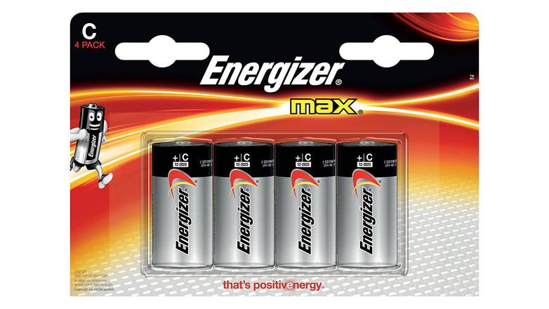 Order Energizer Max Alkaline C Battery - 4 Count food online from Route 7 Food Mart store, Norwalk on bringmethat.com