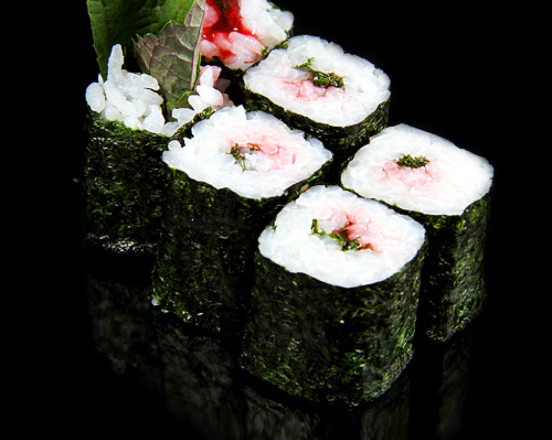 Order Ume Shiso Maki Roll food online from Sushi Hana store, Boulder on bringmethat.com