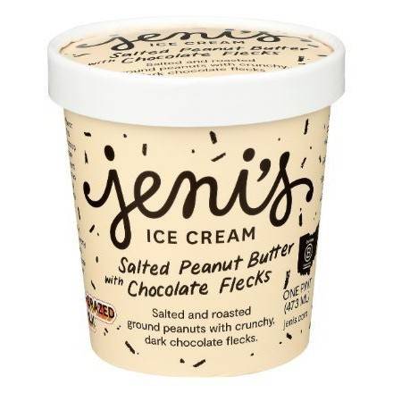 Order Jeni's Salted Peanut Butter with Chocolate Flecks Ice Cream (1 Pint) food online from 7-Eleven By Reef store, Atlanta on bringmethat.com
