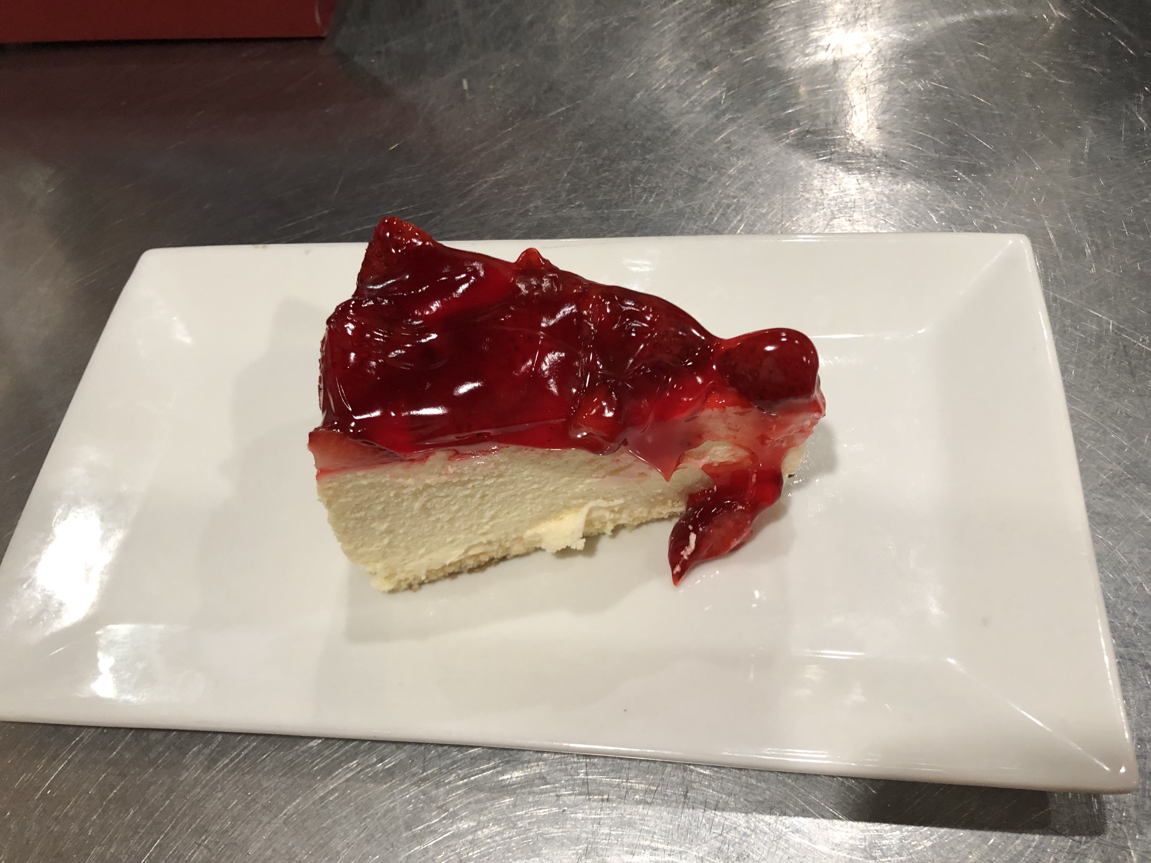 Order Slice of Strawberry Cheesecake  food online from El paso mexican grill store, Brooklyn on bringmethat.com