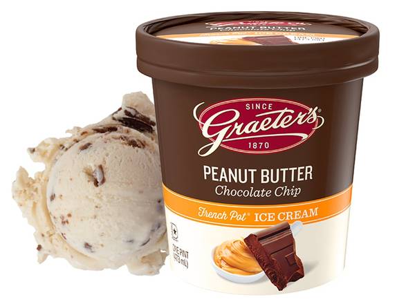 Order Peanut Butter Chocolate Chip Pint food online from Graeter's Ice Cream store, New Albany on bringmethat.com