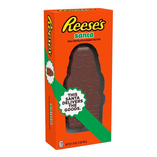 Order REESE'S Milk Chocolate Peanut Butter Santa Candy, Christmas, 16 oz, Gift Box food online from CVS store, SOUDERTON on bringmethat.com