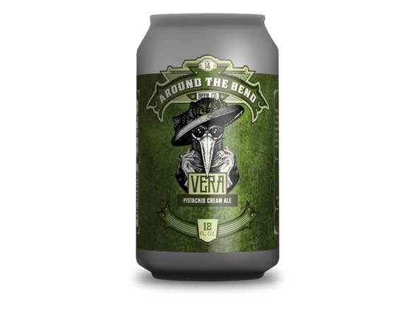 Order Around The Bend Vera Pistachio Cream Ale - 4x 16oz Cans food online from Garfield's Beverage Warehouse store, Chicago on bringmethat.com