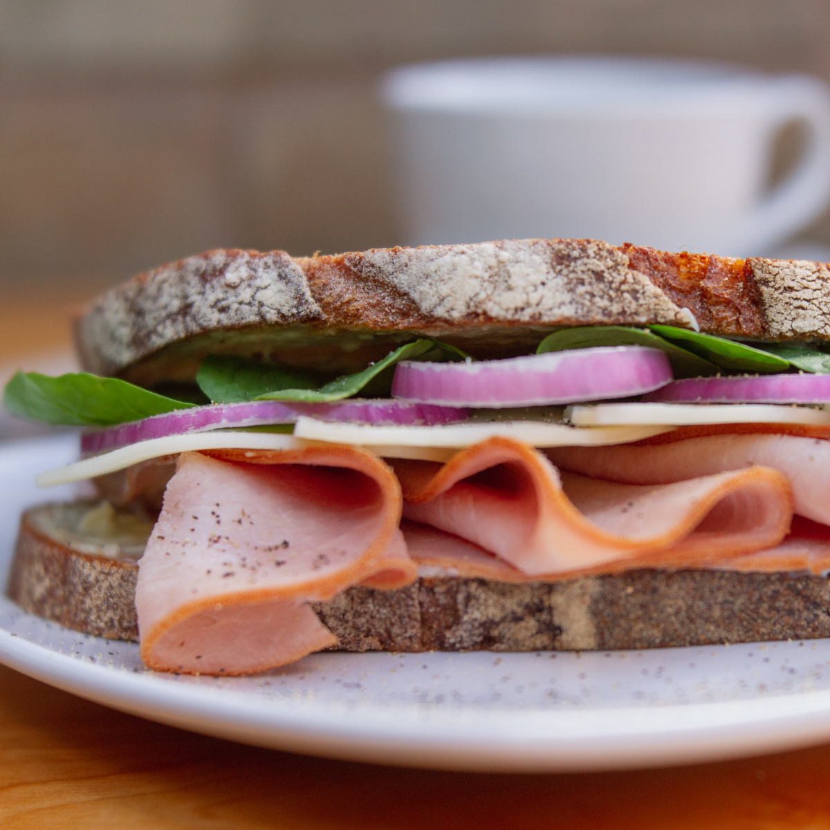 Order Smoked Ham and Provolone Sandwich food online from Ava Roasteria store, Lake Oswego on bringmethat.com