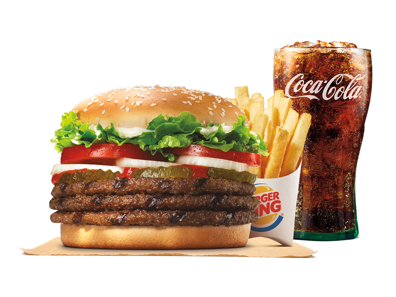 Order Triple WHOPPER® Meal food online from Burger King store, Streamwood on bringmethat.com