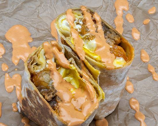 Order Würst Burrito food online from Bad-Ass Breakfast Burritos store, San Antonio on bringmethat.com