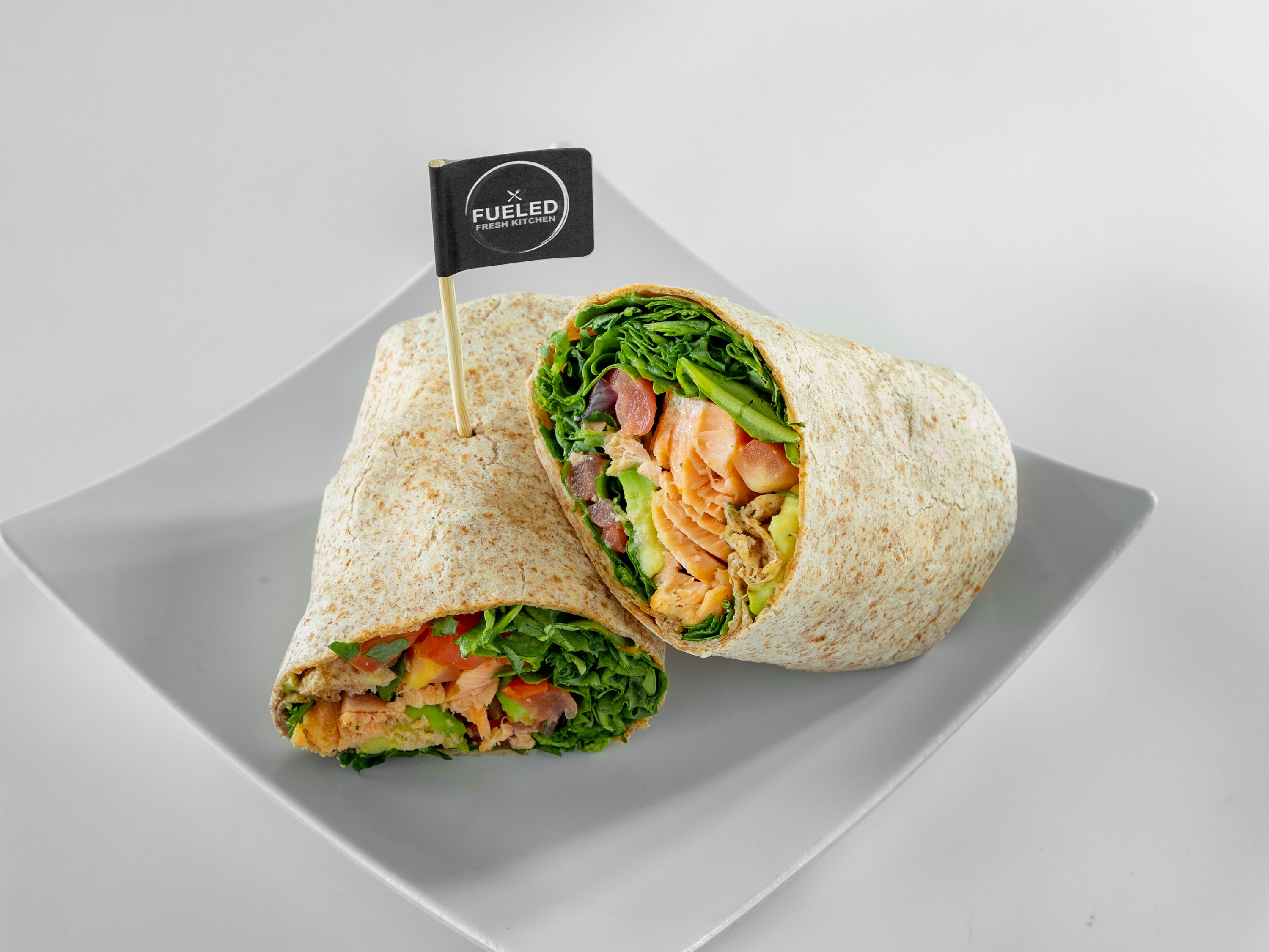 Order Salmon Wrap food online from Fueled Fresh Kitchen store, Draper on bringmethat.com