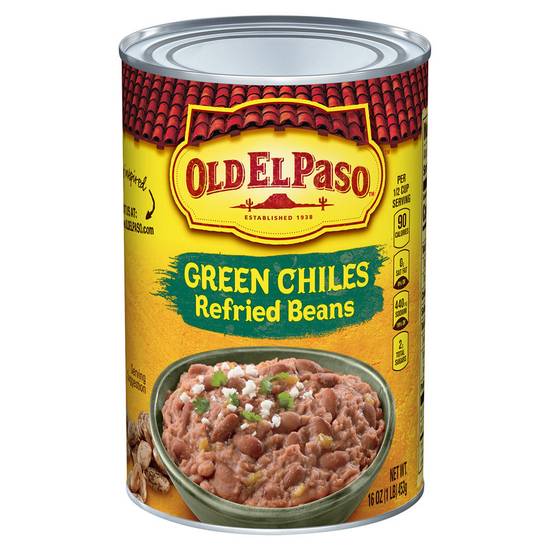 Order Old El Paso Green Chiles Refried Beans 16oz food online from Everyday Needs by Gopuff store, Sacramento on bringmethat.com