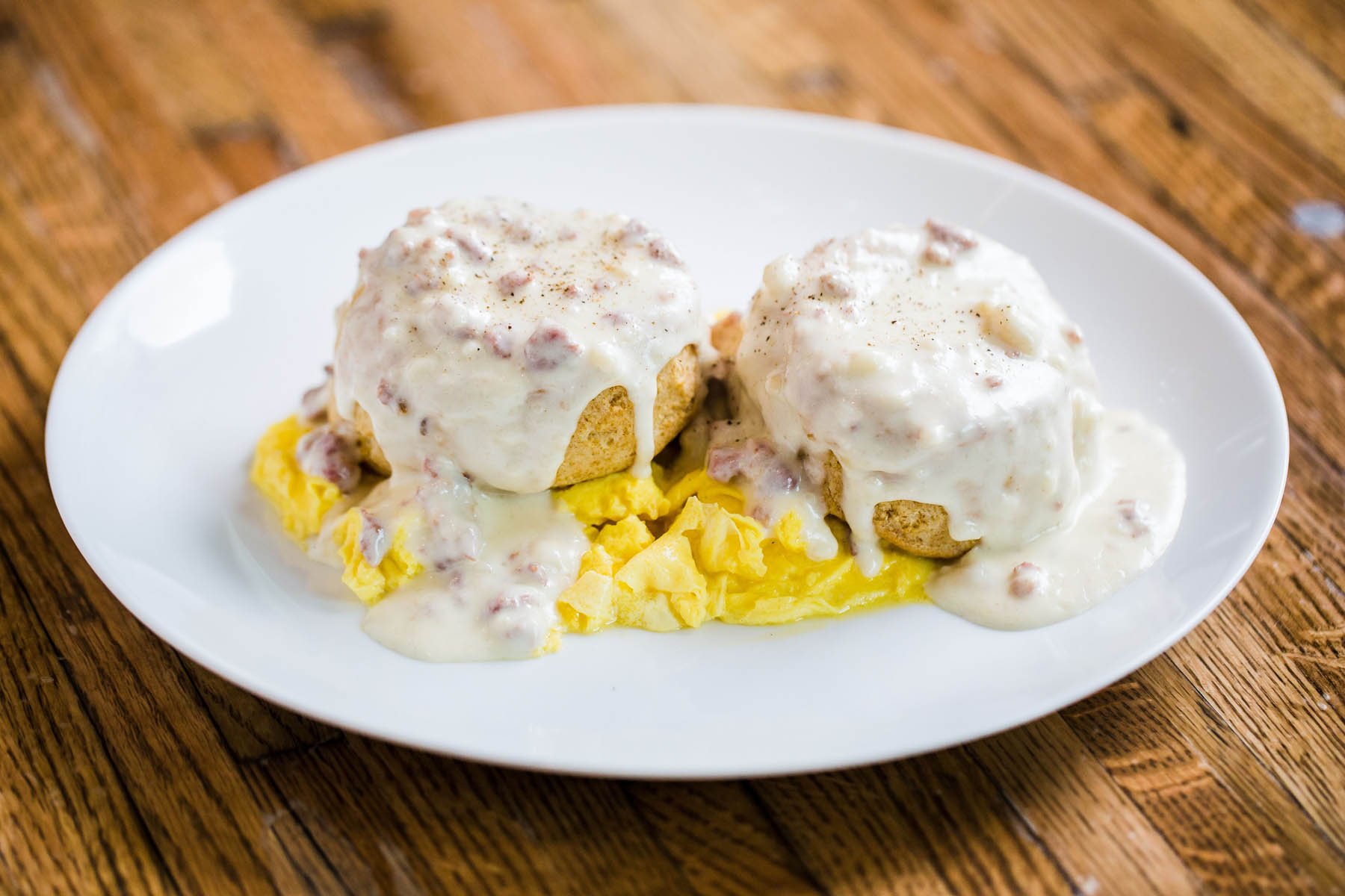 Order Biscuits Gravy and Eggs food online from Abouzy store, Houston on bringmethat.com