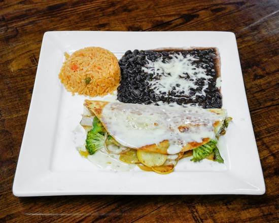 Order Quesadilla Veggie Plate food online from Las Margaritas Mexican store, Bethlehem on bringmethat.com