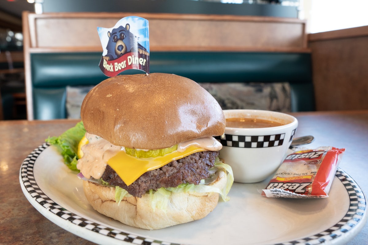 Order Shasta Cheeseburger food online from Black Bear Diner store, Downey on bringmethat.com