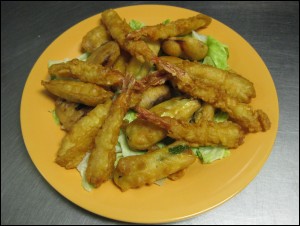 Order A7. Shrimp Tempura Roll (6) food online from Moon Wok store, Cedar Hill on bringmethat.com