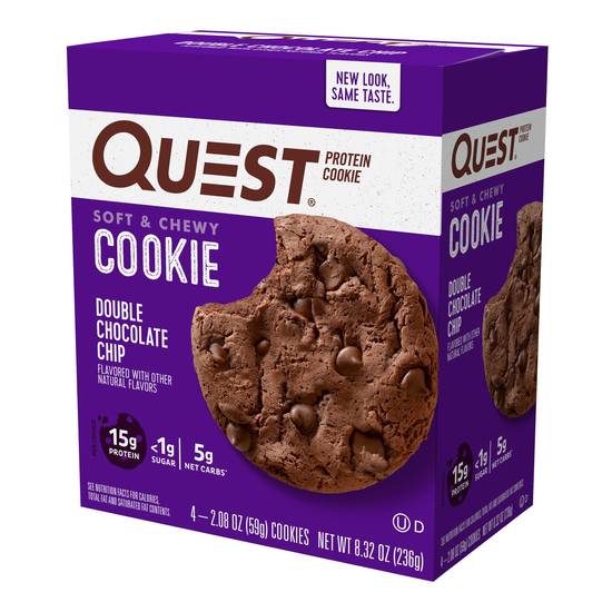 Order Quest Double Chocolate Chip Protein Cookie, 4 CT food online from CVS store, GROSSE POINTE on bringmethat.com